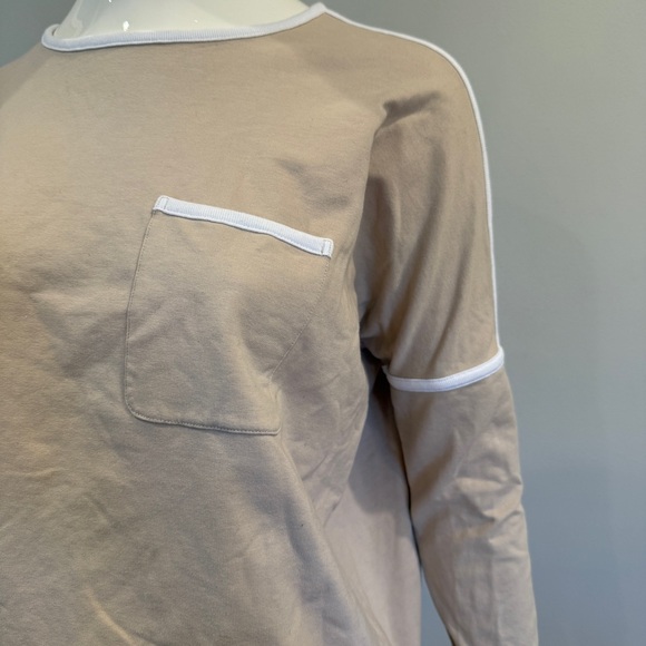 Tuckernuck SPORT Sand and White Terry Farah Pullover - Picture 3 of 8